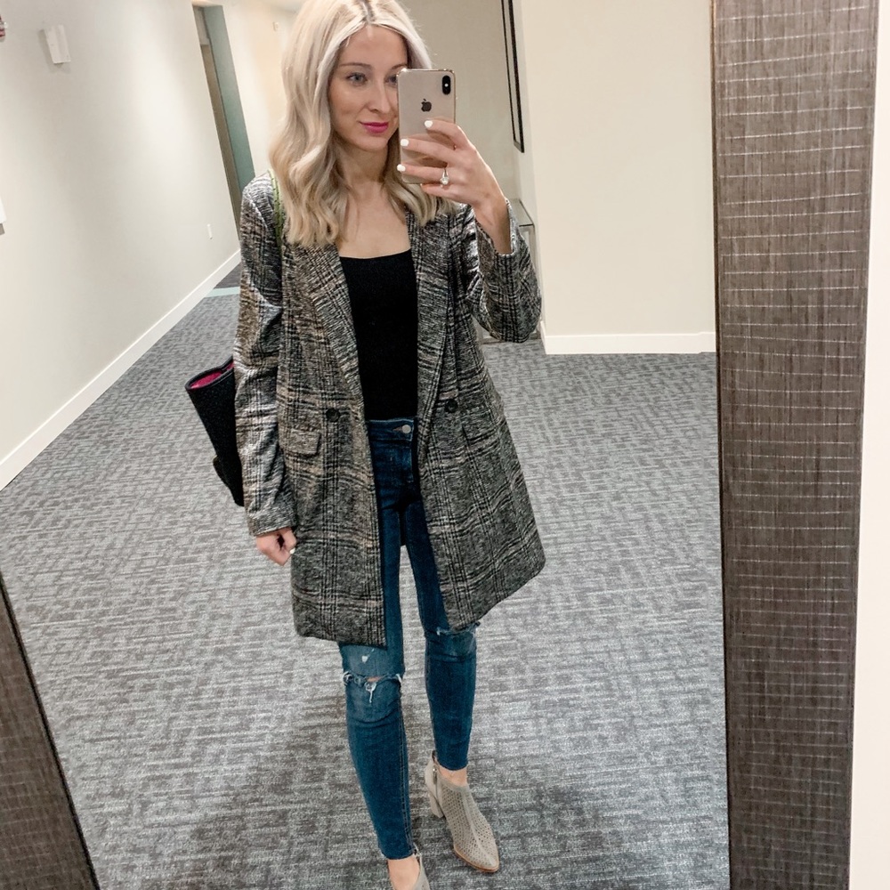 Sanctuary Carlyle Coat Abstract Plaid Jacket